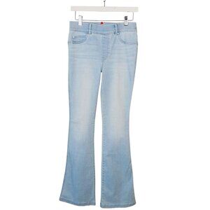 Spanx Light Wash, High Rise, Flare Leg, Pull On Sculpting Jeans, Size Small